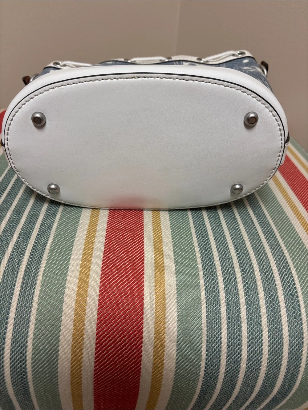 Tory Burch T Monogram Denim Bucket Bag
